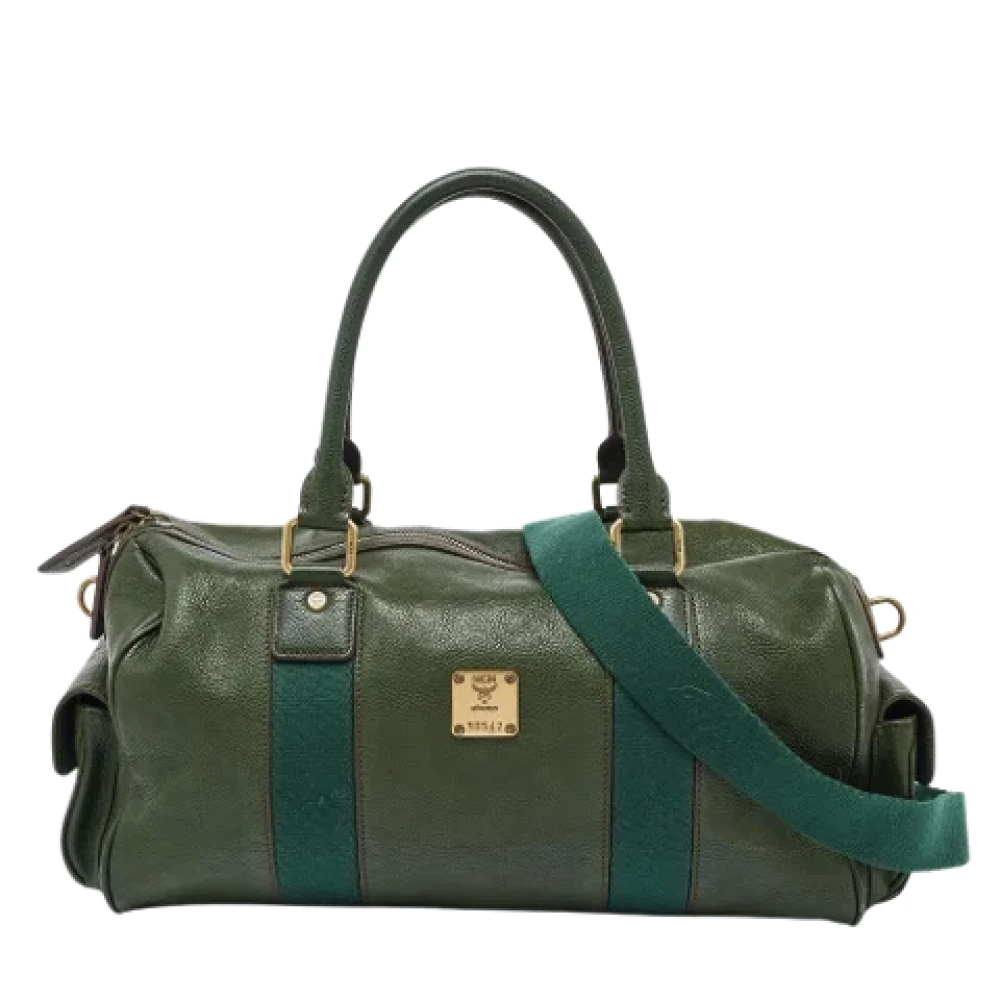 MCM Pre-owned Leather travel-bags Green Dames