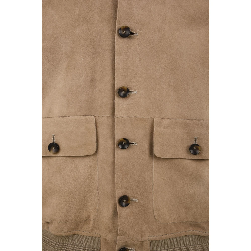 The Jack Leathers Witte leren jas Riverside Seamless Brown Heren