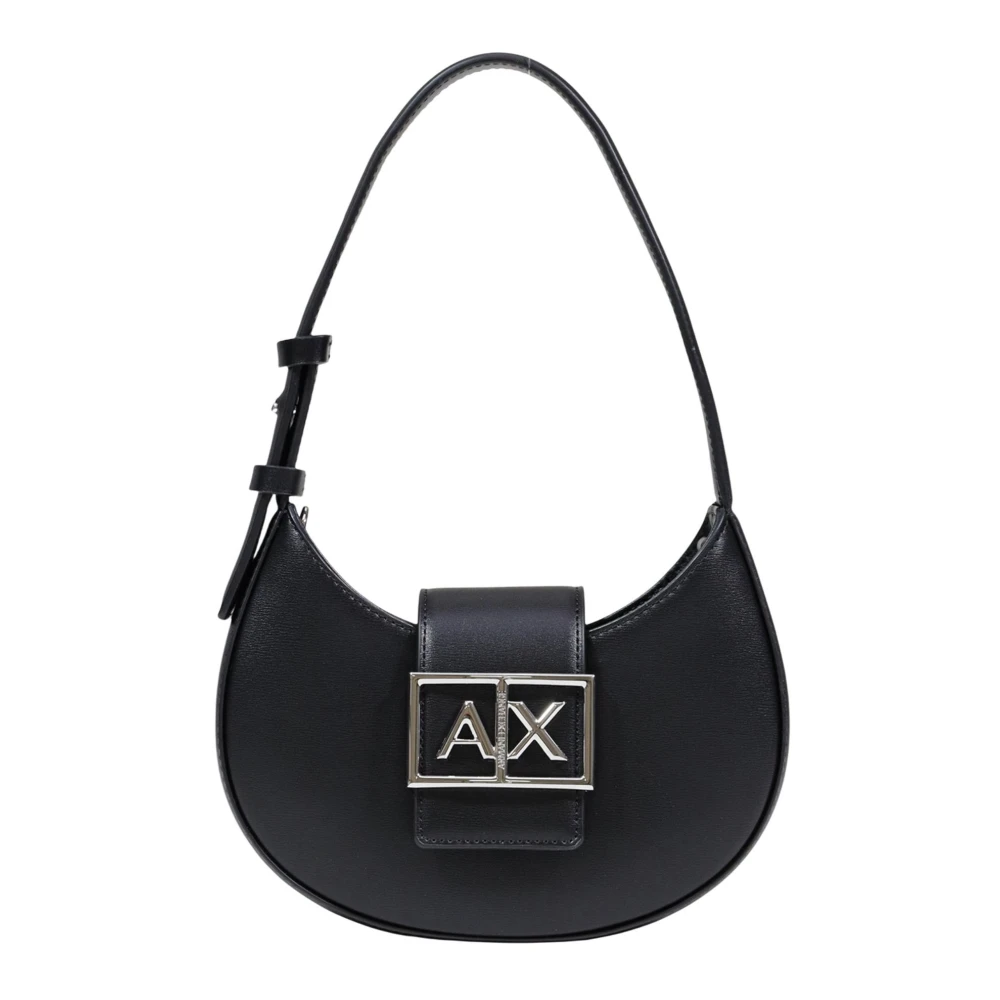 Armani Exchange Women's Black Shoulder Bags, One Size, Mini Bag In Technical Fabric