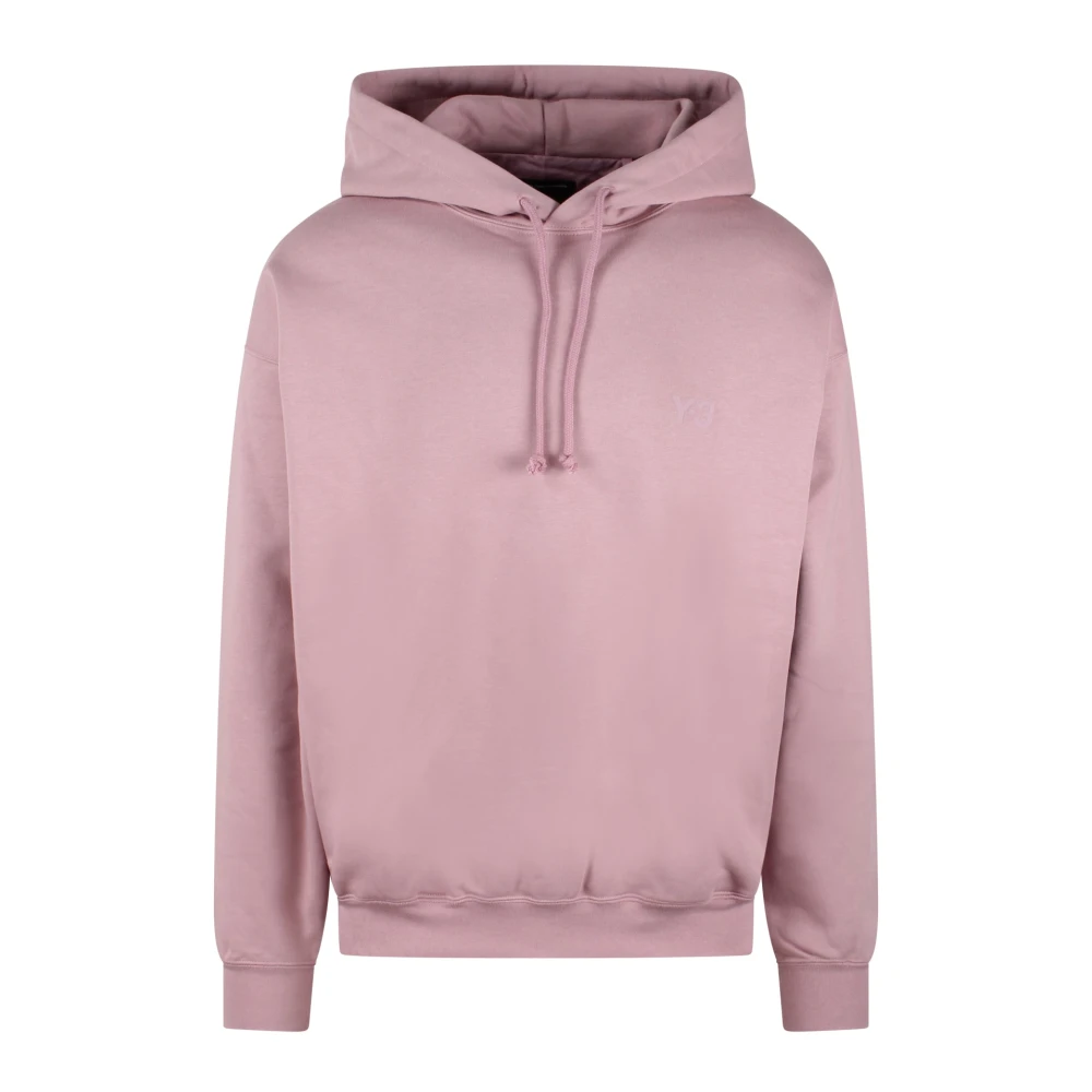 Y-3 Terry Hoodie Oversized Trekkoord Capuchon Pink Heren