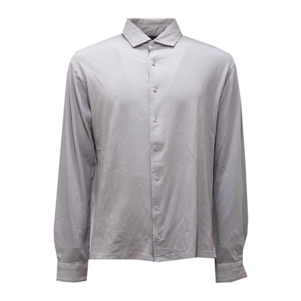 Liu Jo Men's Grey Regular Fit Cotton Polo Shirt