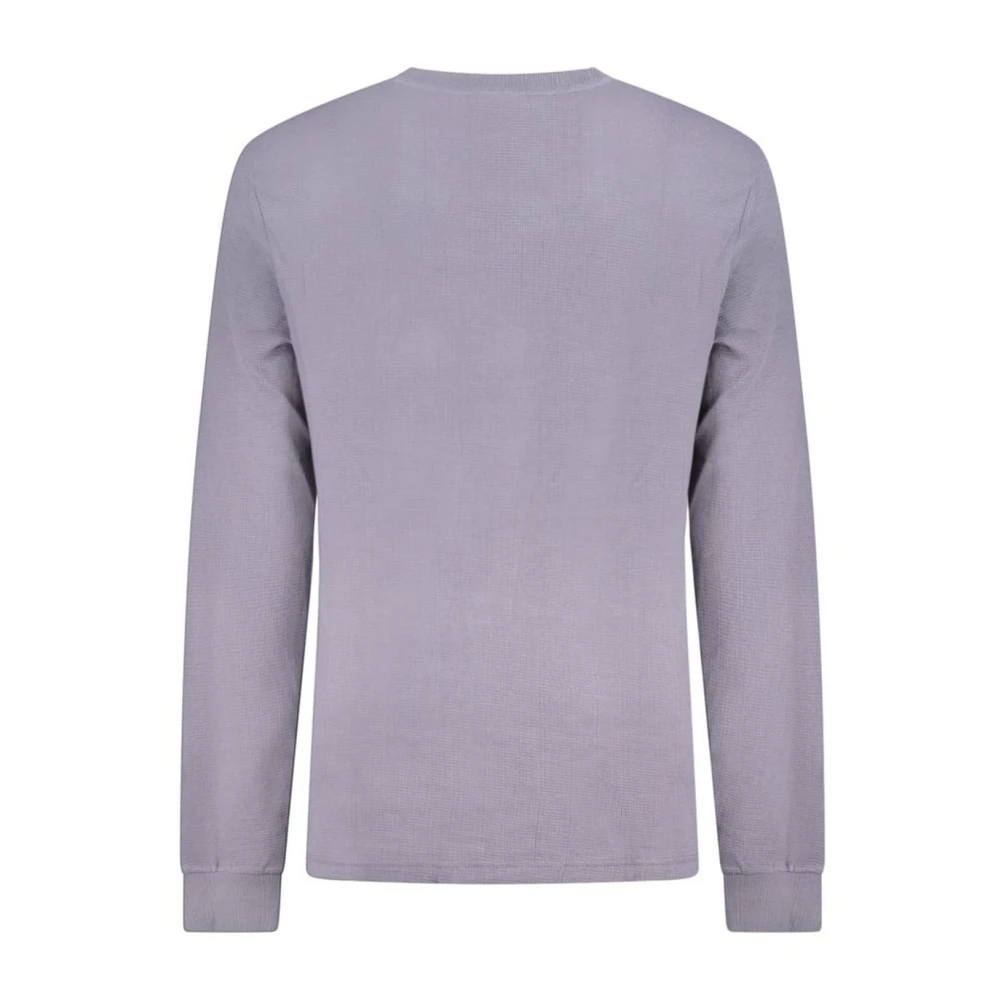 Calvin Klein Blauwe Katoenen Crewneck Sweater Mannen Blue Heren