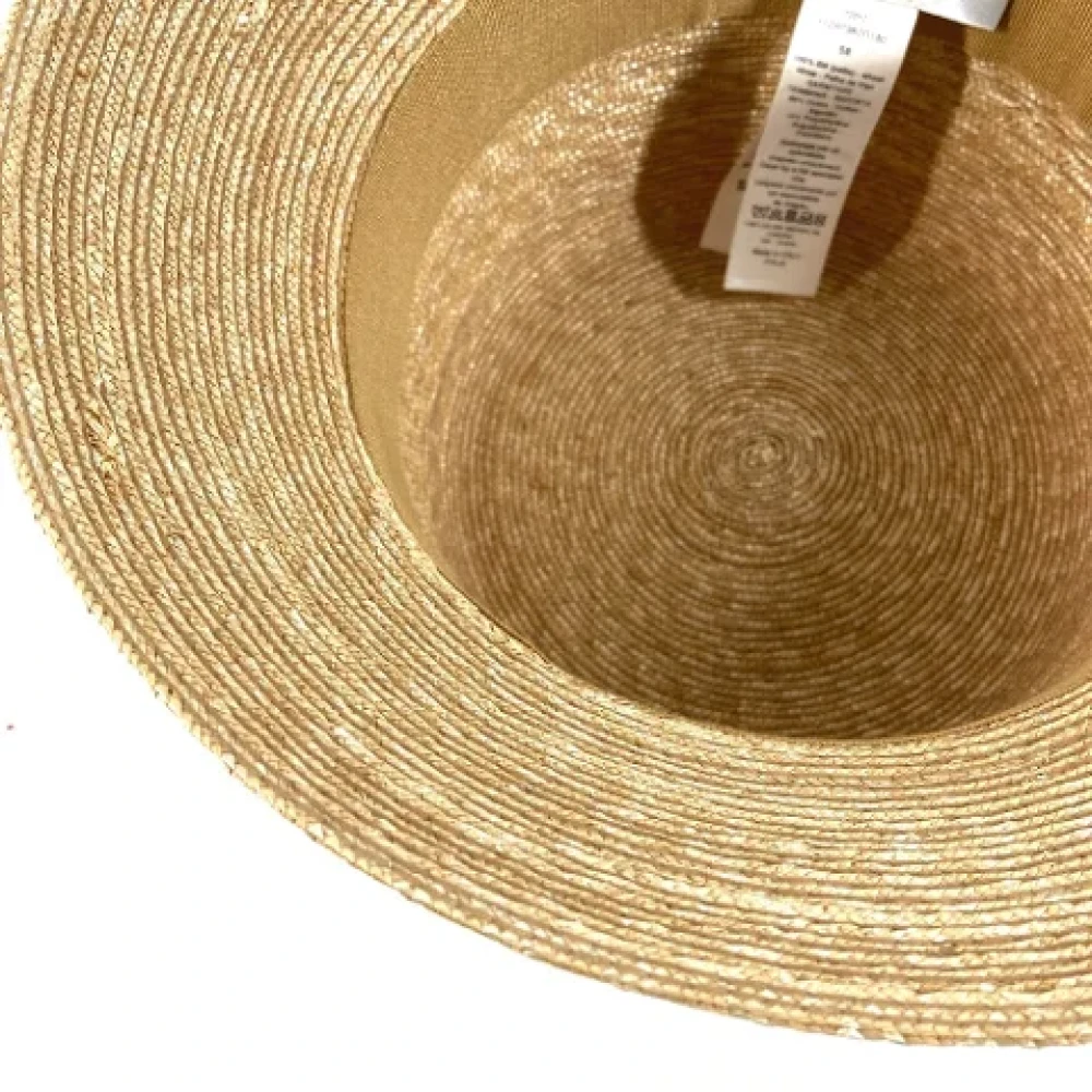 Dior Vintage Pre-owned Fabric hats Beige Dames