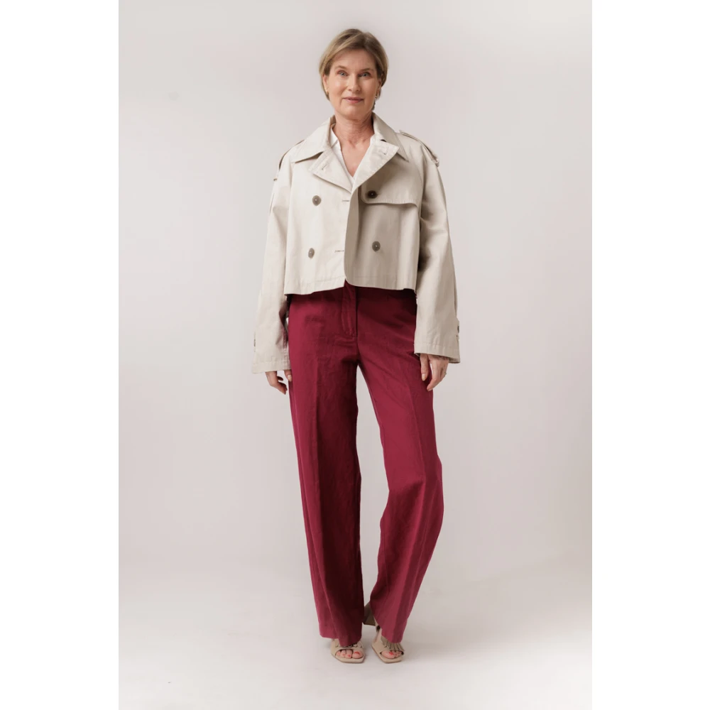 closed Korte Trenchcoat met Dubbele Knoopsluiting Beige Dames