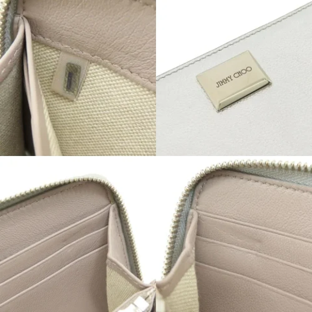 Jimmy Choo Pre-owned Leather wallets Gray Dames