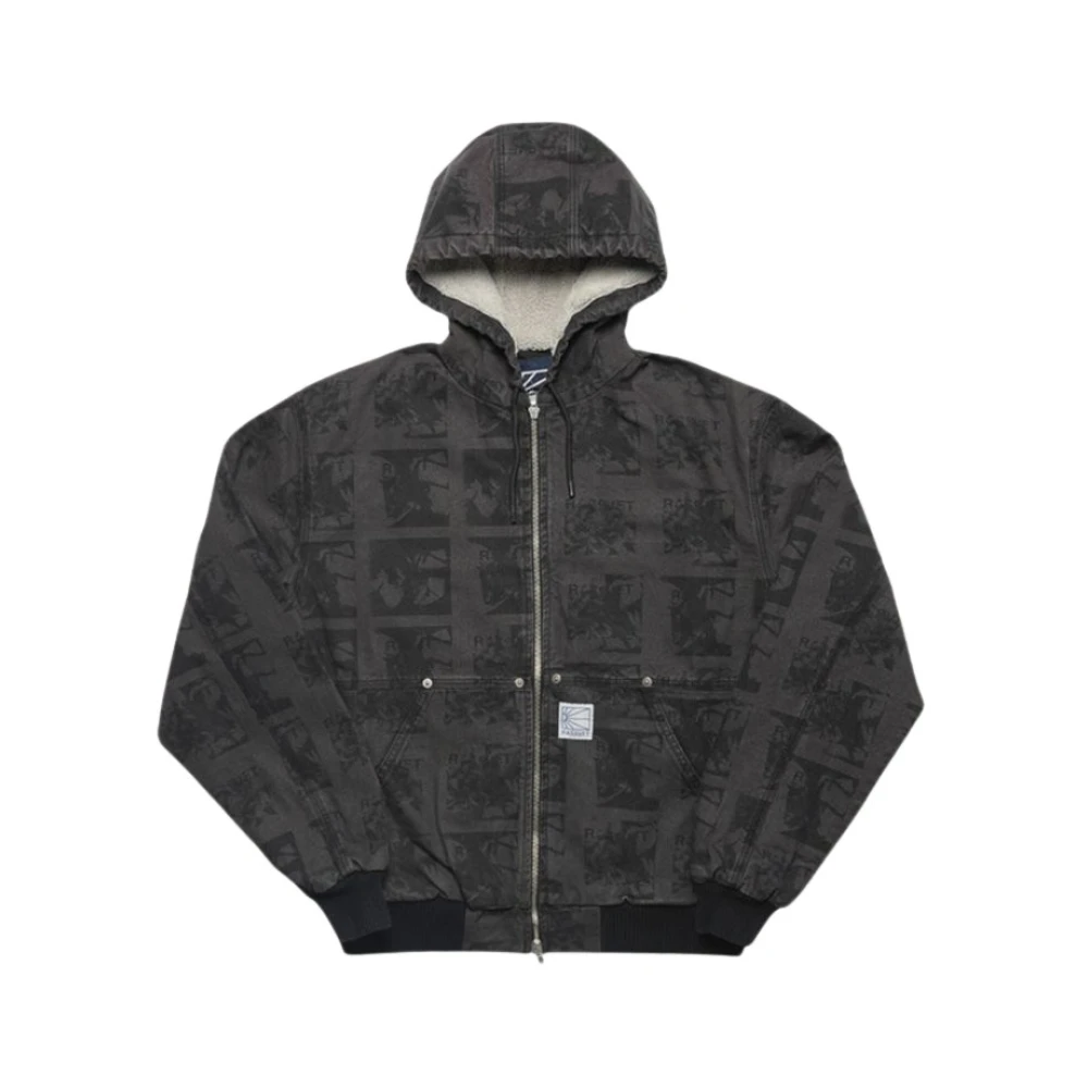 Rassvet Donkergrijze Hooded Geweven Jas Gray Heren