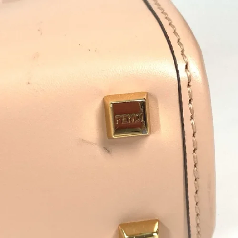 Fendi Vintage Pre-owned Leather fendi-bags Beige Dames