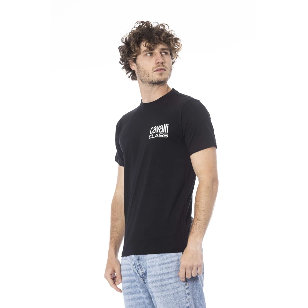 Cavalli Class Korte Mouw Logo Print T-shirt Black Heren