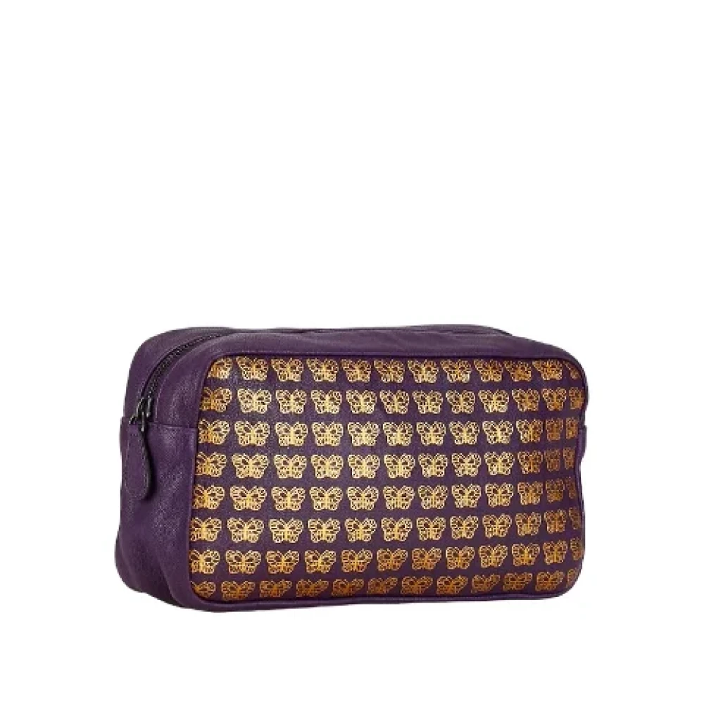 Bottega Veneta Vintage Pre-owned Leather handbags Purple Dames