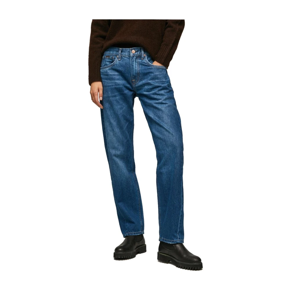 Pepe Jeans Women's Blue Straight Fit Jeans, W27 L30, Classic Straight Leg Jeans