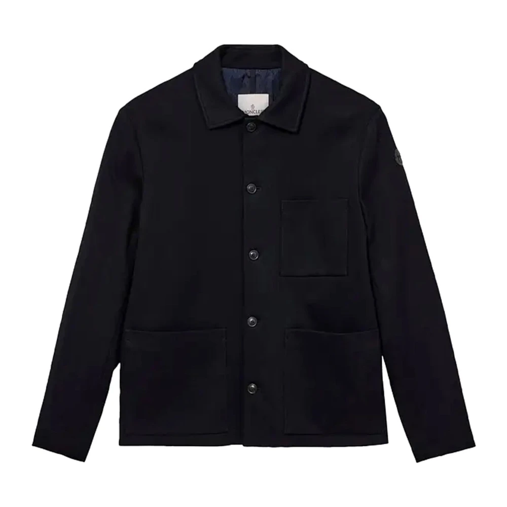 Moncler Blue Light Jackets, Male, Xl, Maglia Jacket