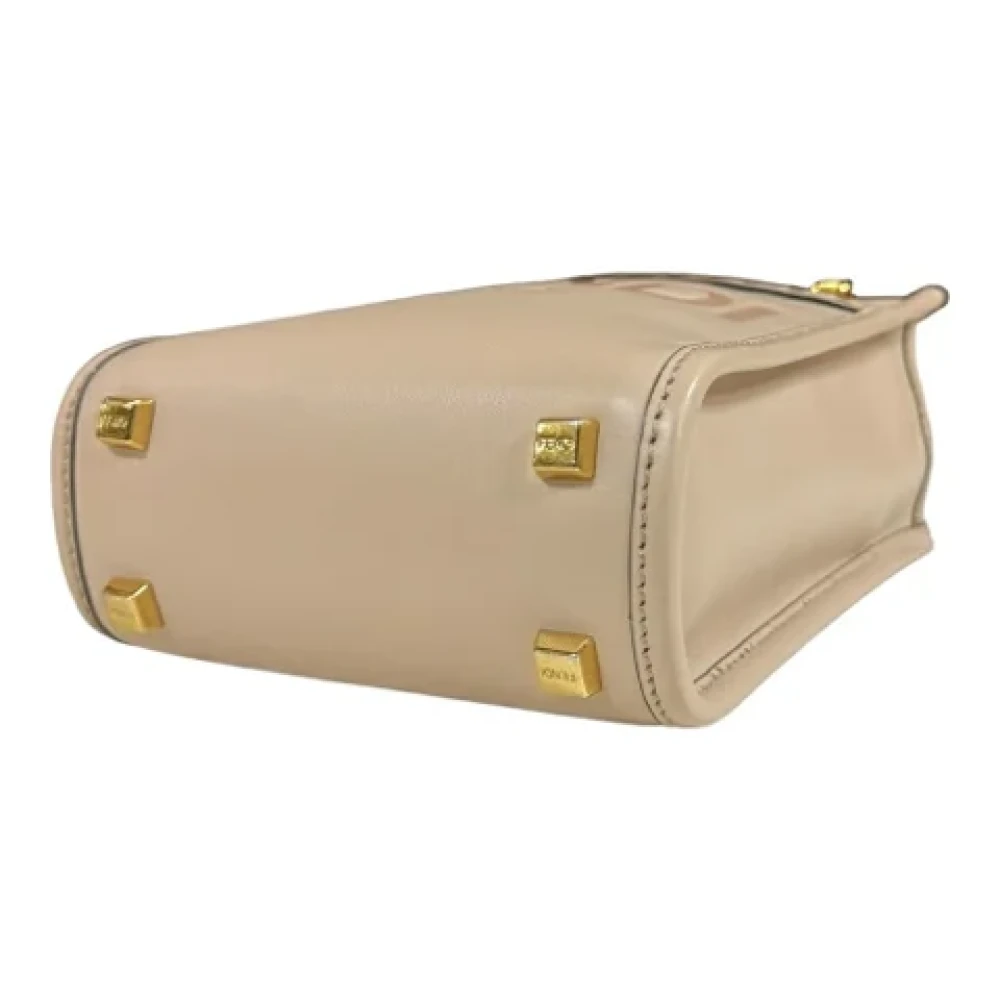Fendi Vintage Pre-owned Leather fendi-bags Beige Dames