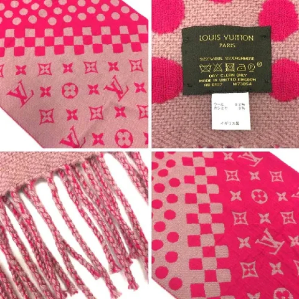 Louis Vuitton Vintage Pre-owned Wool scarves Pink Dames
