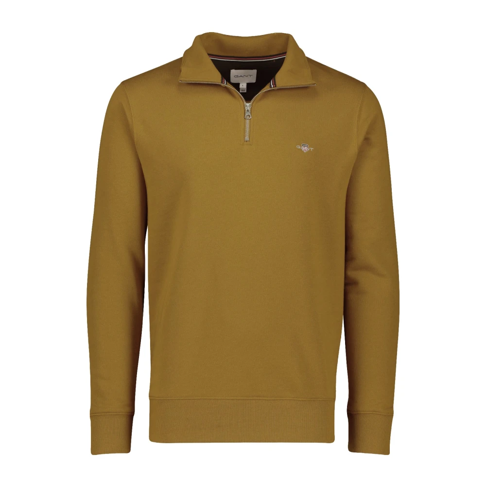 Gant Mostergele Half-Zip Sweater Brown Heren