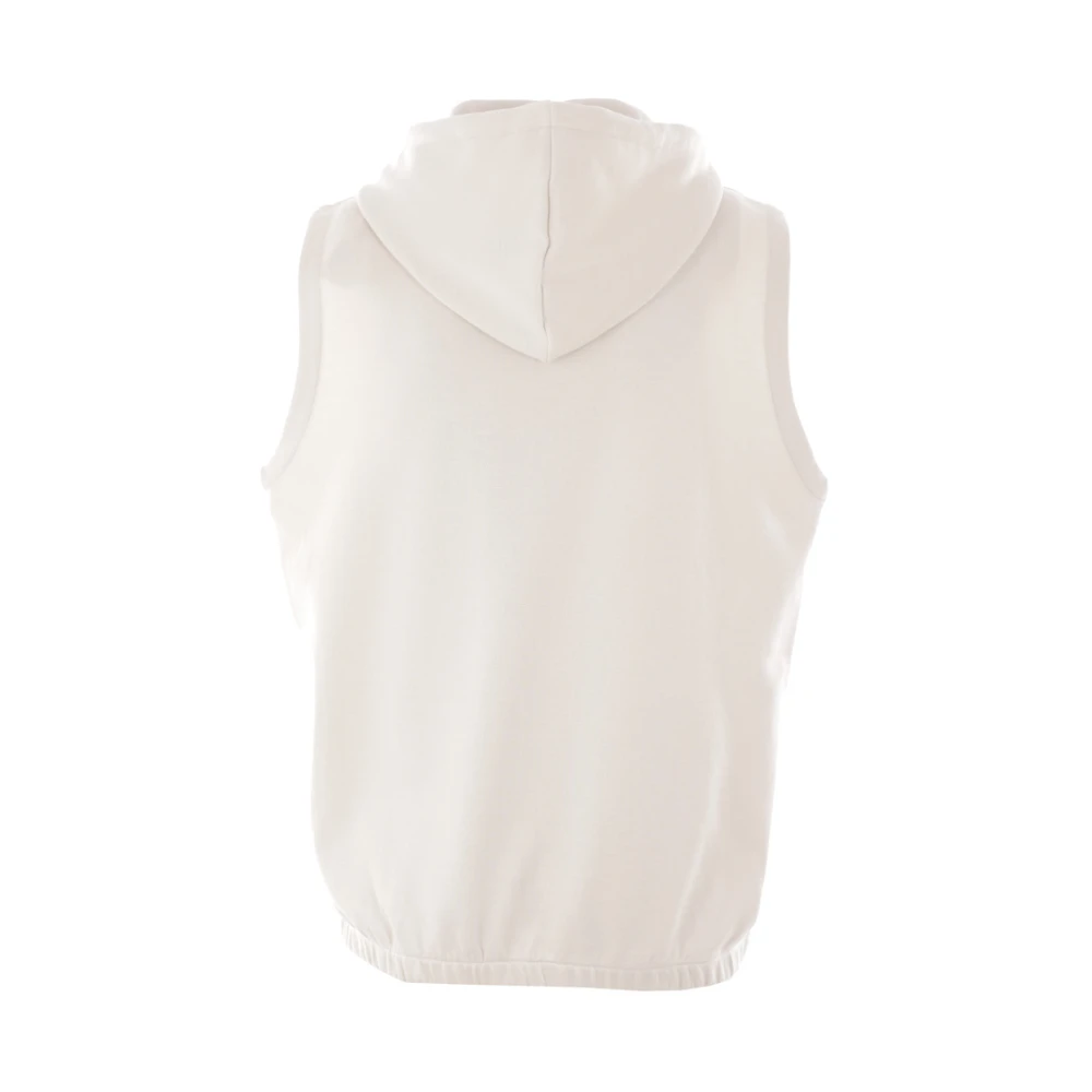 Eleventy Beige Hoodie Sweater Jersey Katoen Rits Beige Heren