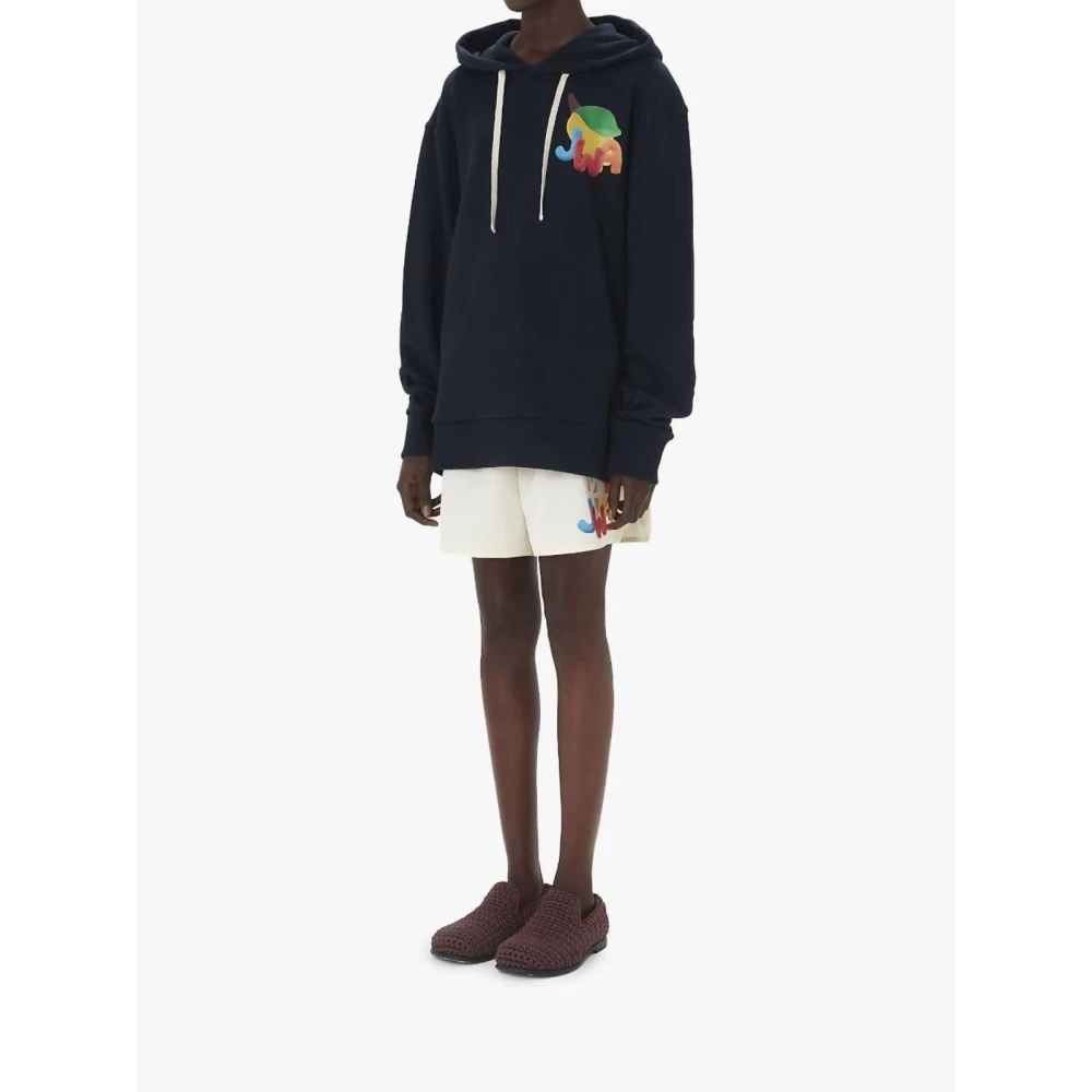 JW Anderson Citroen Print Hoodie Black Dames