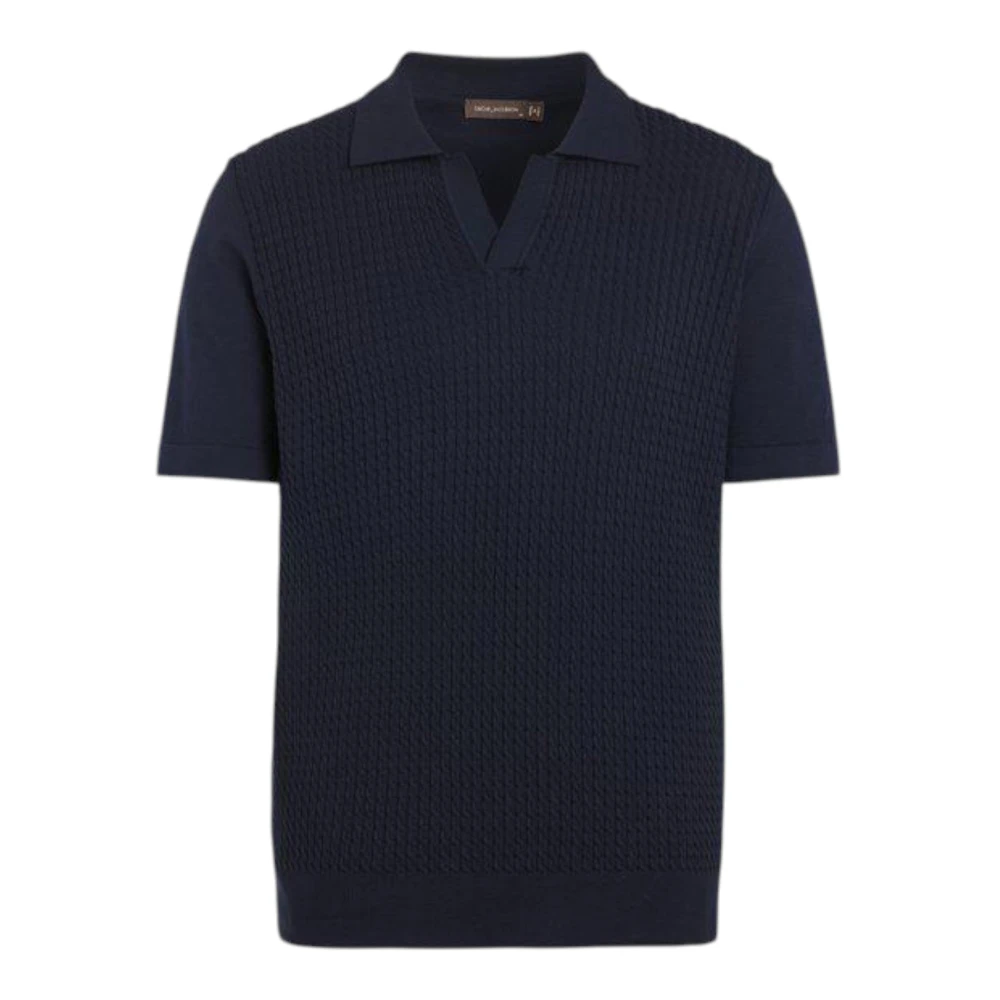 Oscar Jacobson Men's Blue Polo Shirts, 2XL, Alf Bomuld Polo Skjorte