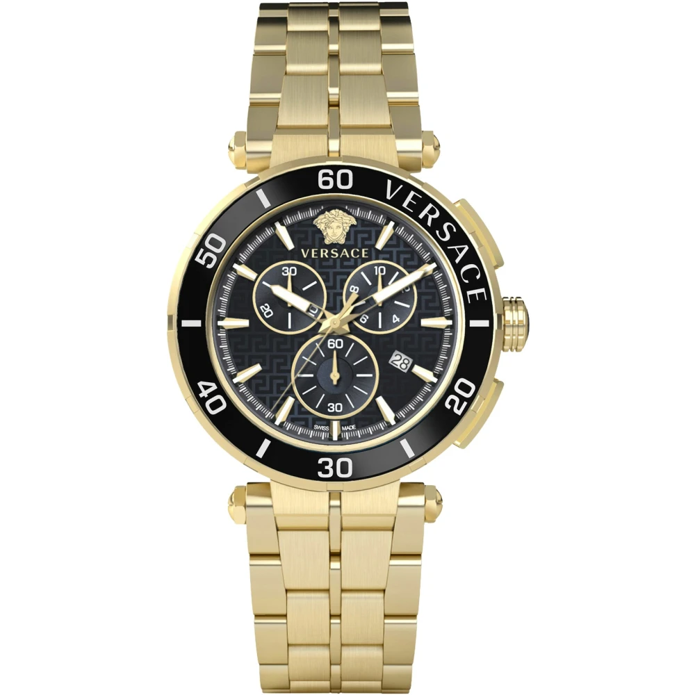 Versace Chronograph Watch - Male - Watches - Yellow - One Size - Accessories