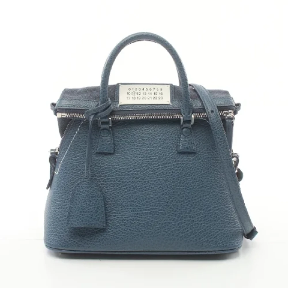 Maison Margiela Pre-owned Leather handbags Blue Dames