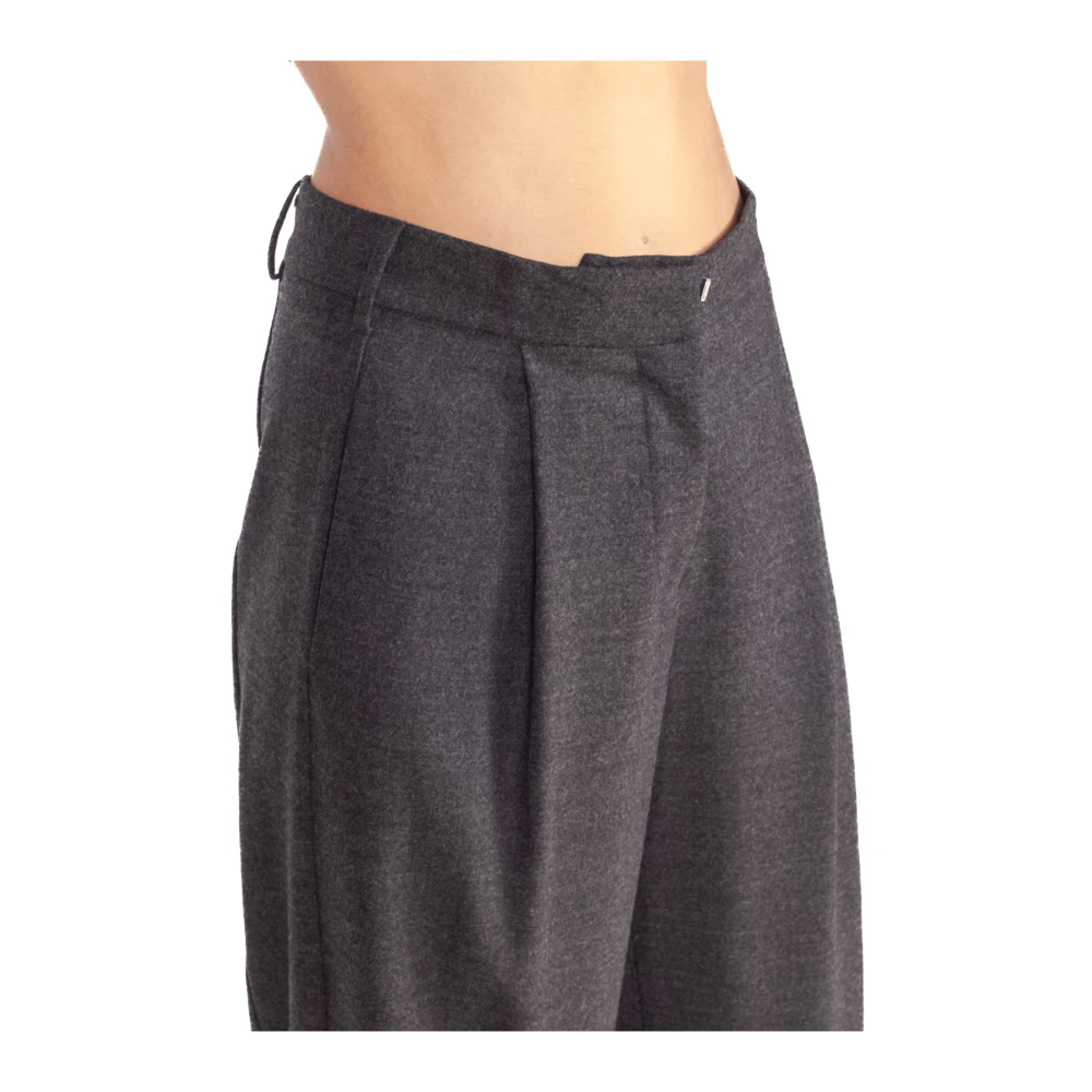 Semicouture Donkergrijze Melba Geplooide Broek Gray Dames