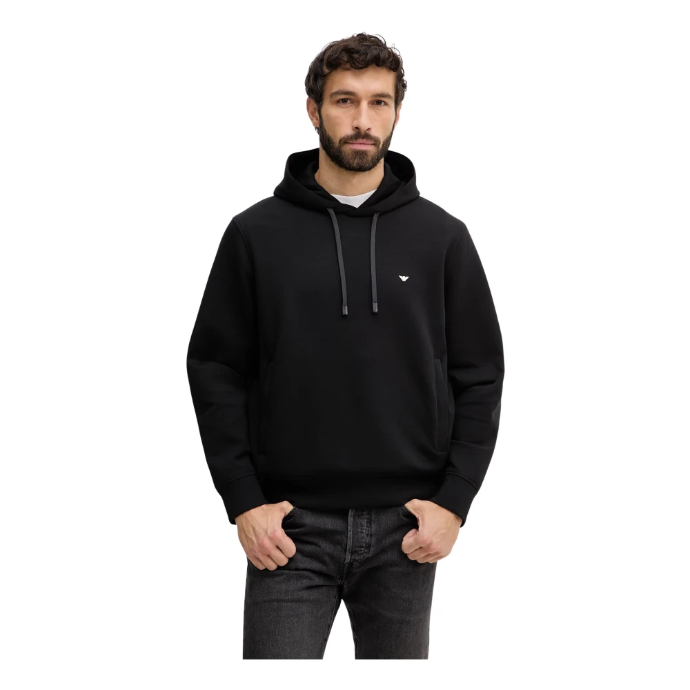 Emporio Armani Uomo Nero Felpe, 2XL, New,