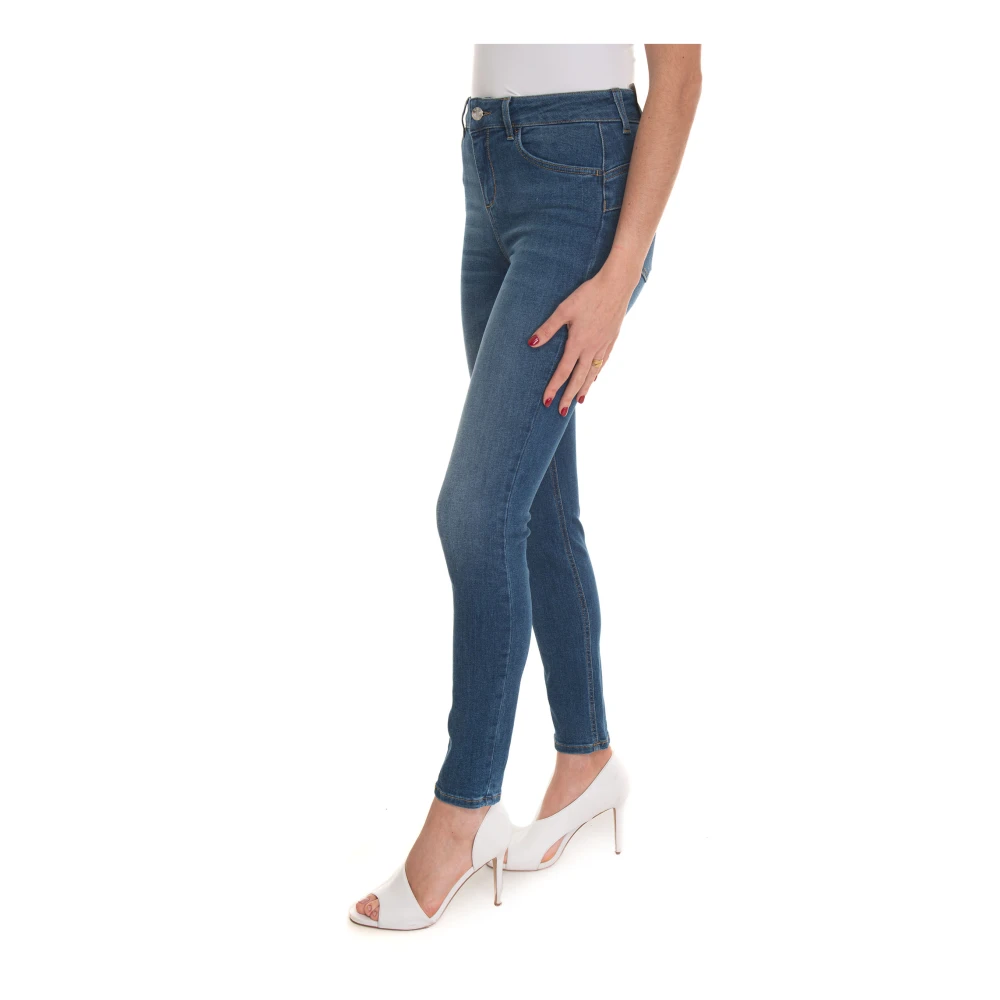 Liu Jo High Waisted Slim-Fit Denim Jeans Blue Dames