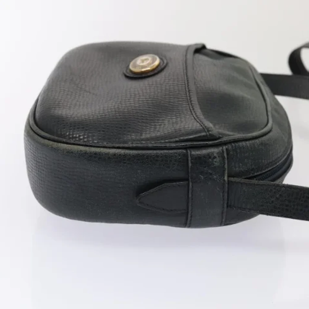 Burberry Vintage Pre-owned Leather shoulder-bags Black Dames