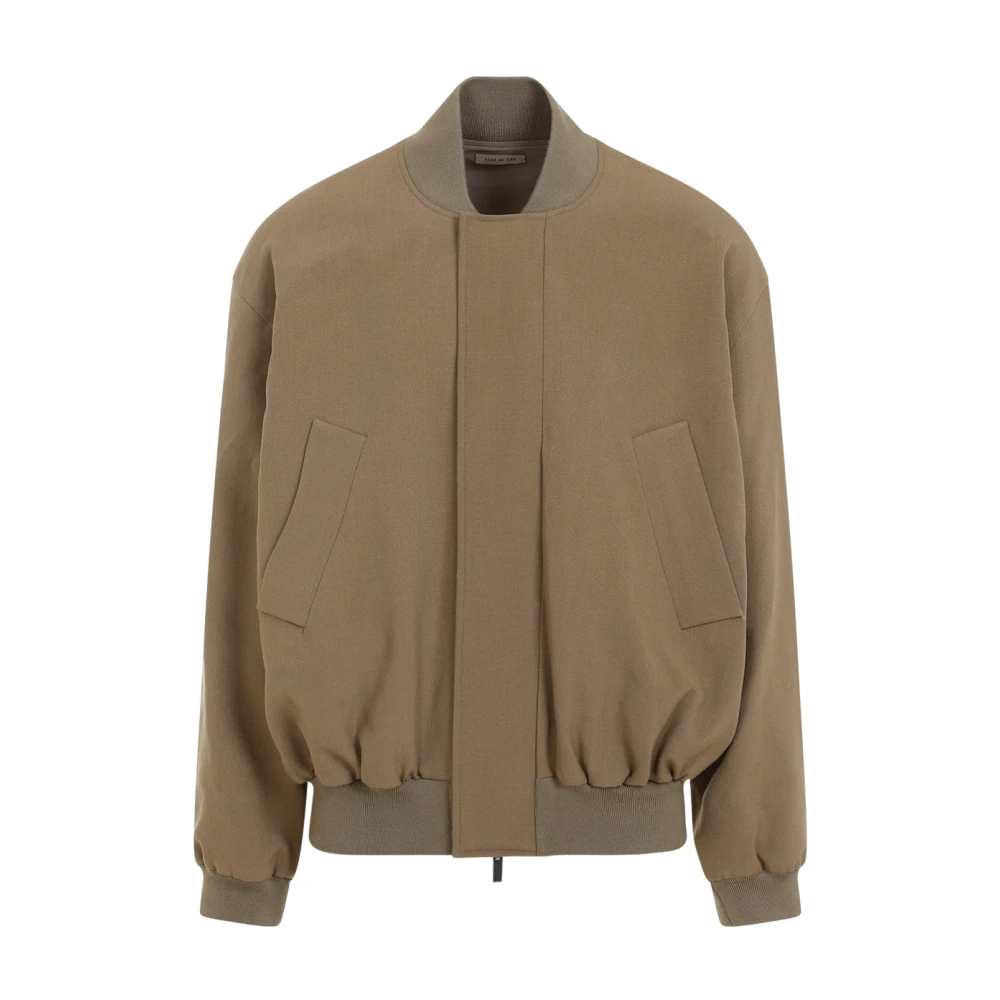 Fear Of God Bruine wollen bomberjack Green Heren