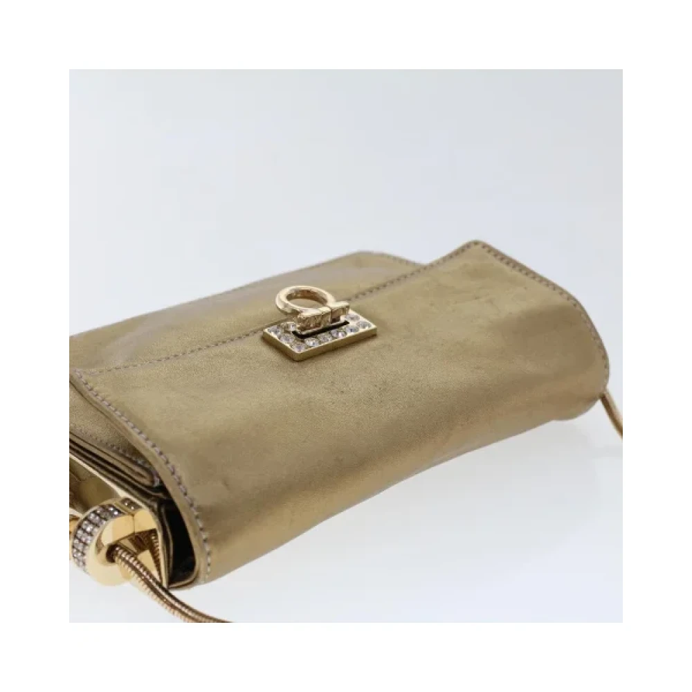 Salvatore Ferragamo Pre-owned Leather shoulder-bags Yellow Dames