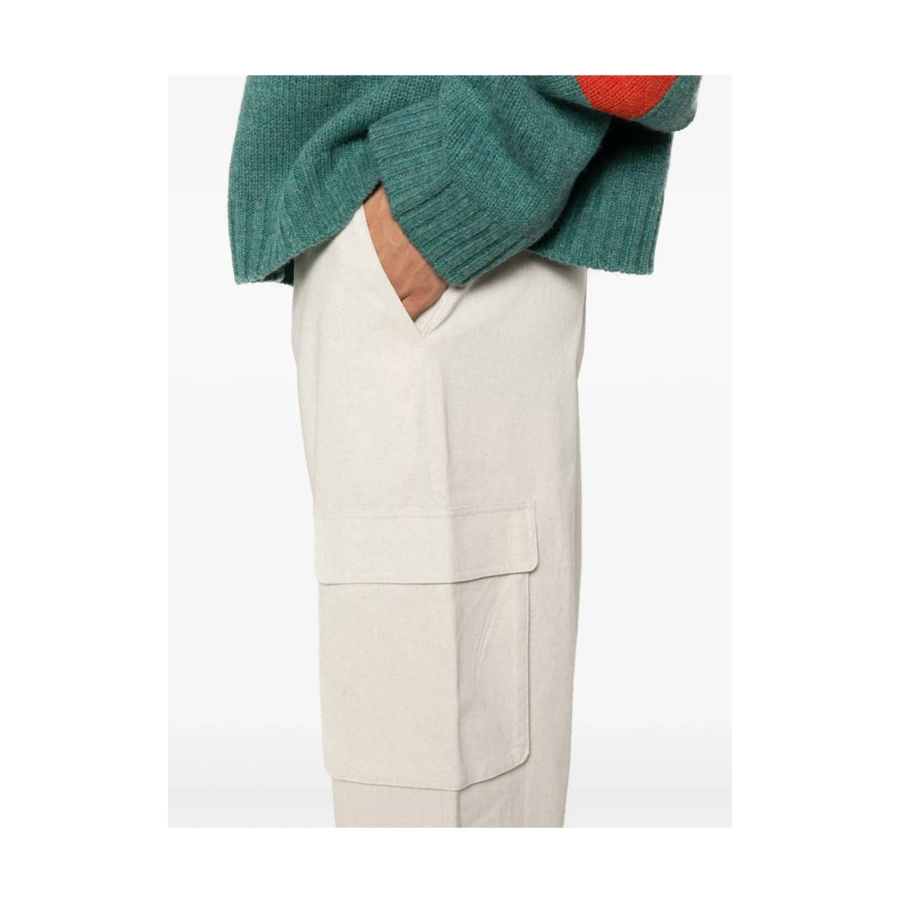 Daily Paper Ecru Broek met Riem en Zakken White Heren