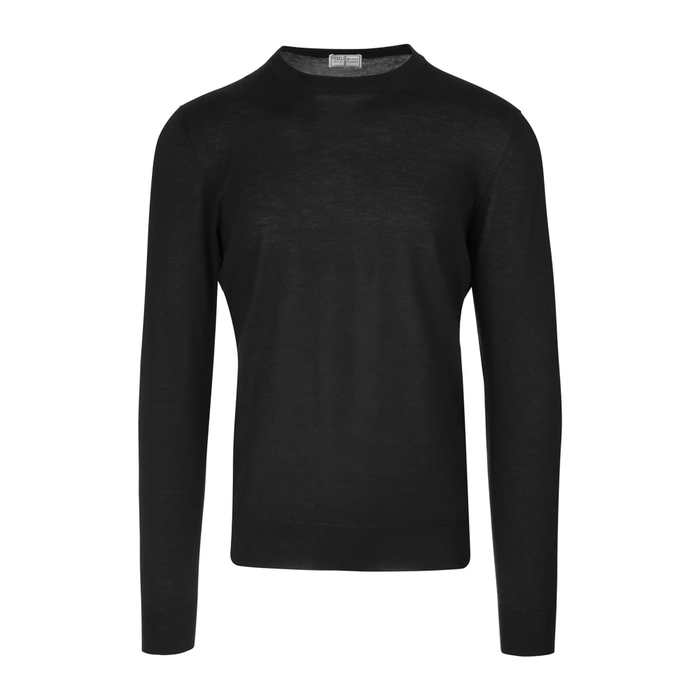 Fedeli Round-neck Knitwear Black Heren