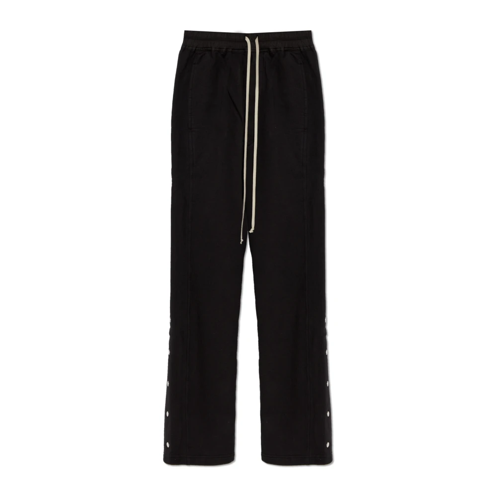 Rick Owens Zwarte broek met drukknoopsluitingen Black Dames