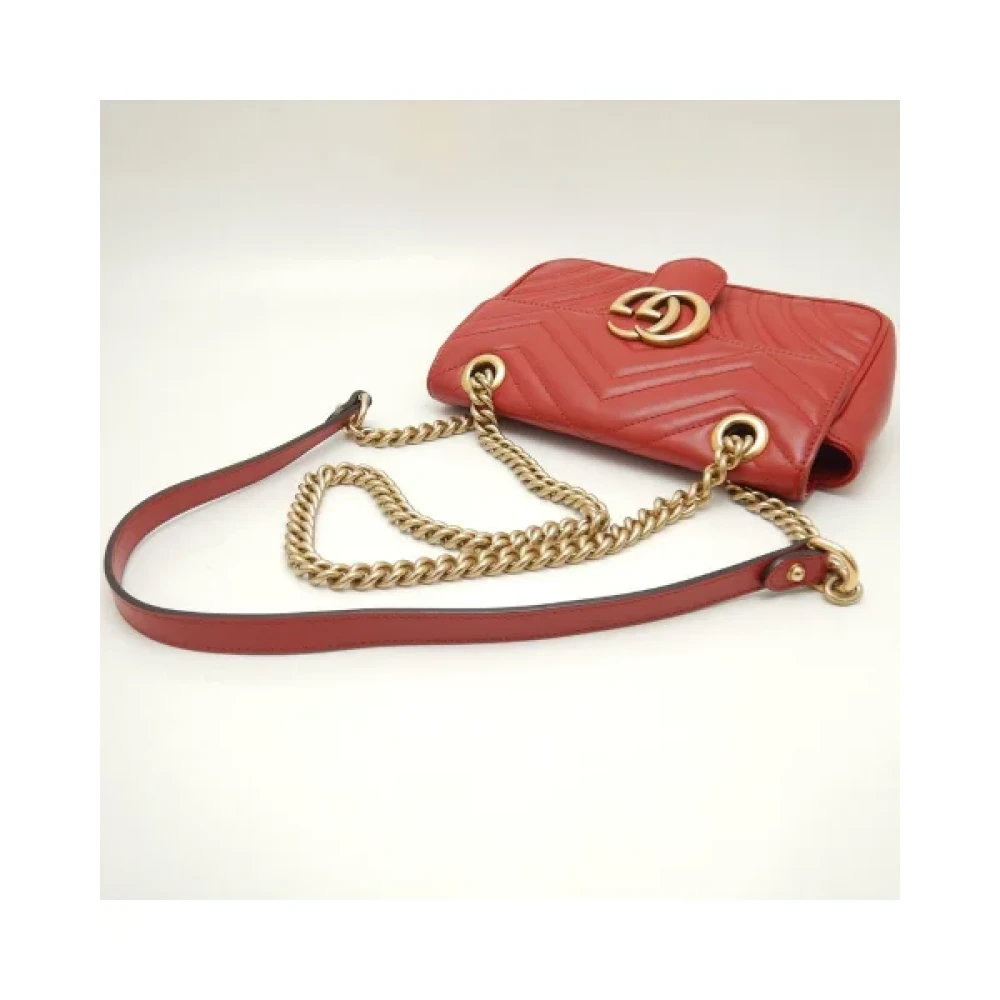 Gucci Vintage Pre-owned Leather gucci-bags Red Dames