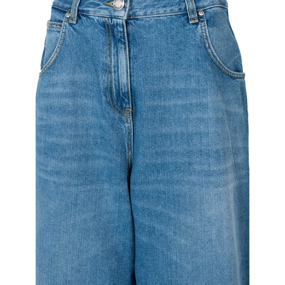 pinko Wijde Pijp Jeans Moderne Stijl Blue Dames