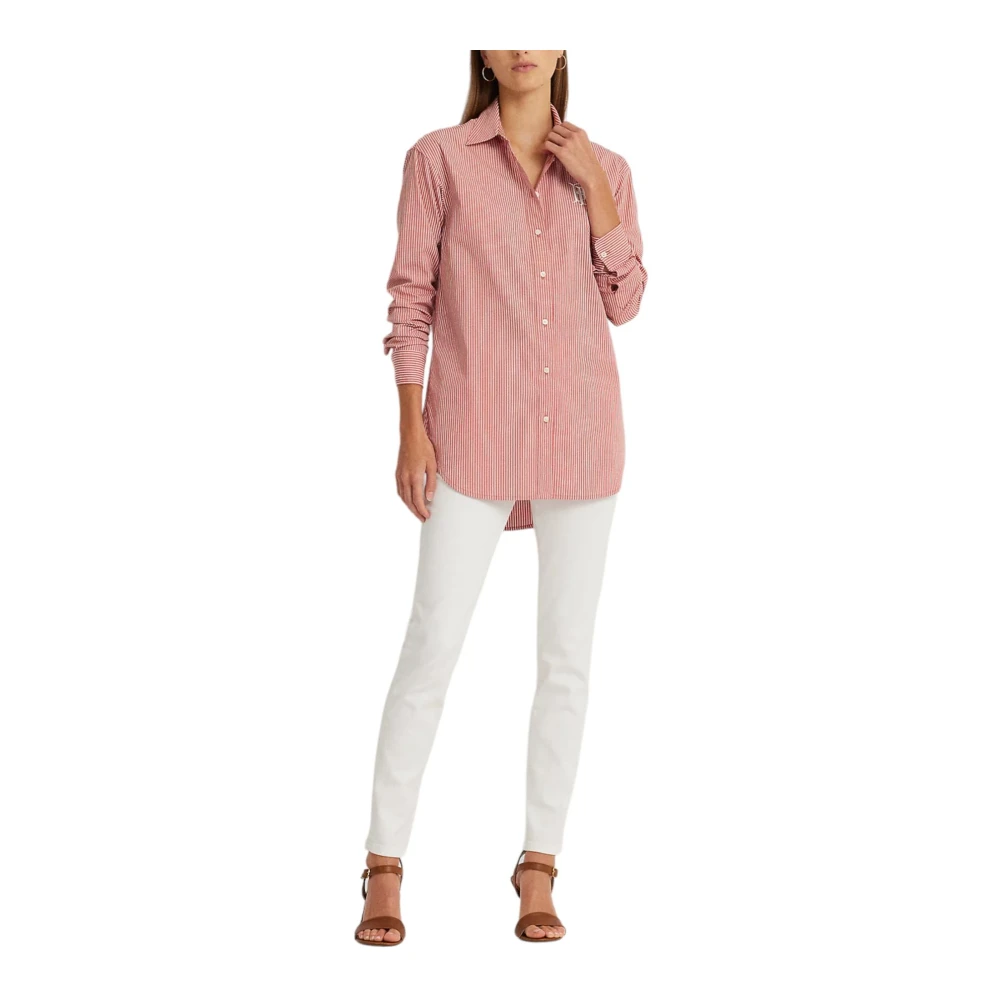 Ralph Lauren Lange mouwen overhemd Pink Dames