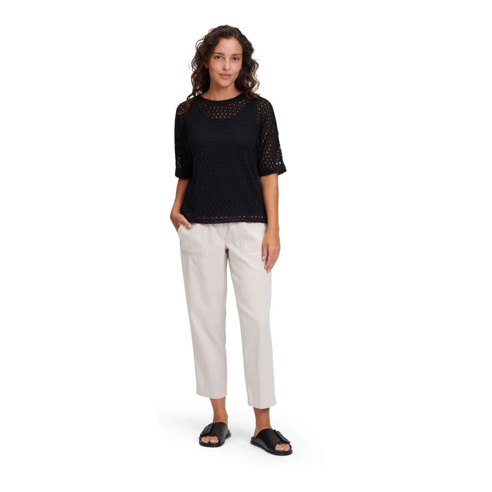 Betty & Co Casual Broek met Opgezette Zakken Beige Dames