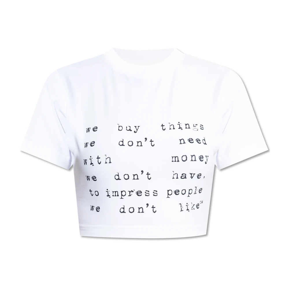 Vetements Bedrukt T-shirt White Dames