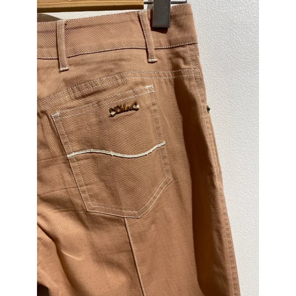 Chloé Pre-owned Cotton jeans Pink Dames