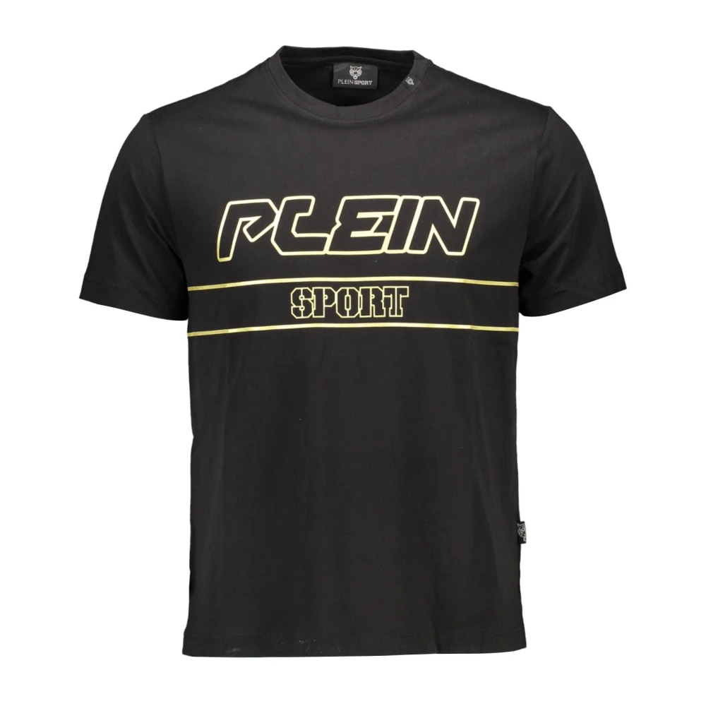 Plein Sport Men's Black T-Shirts, M, Cotton T-Shirt With Print