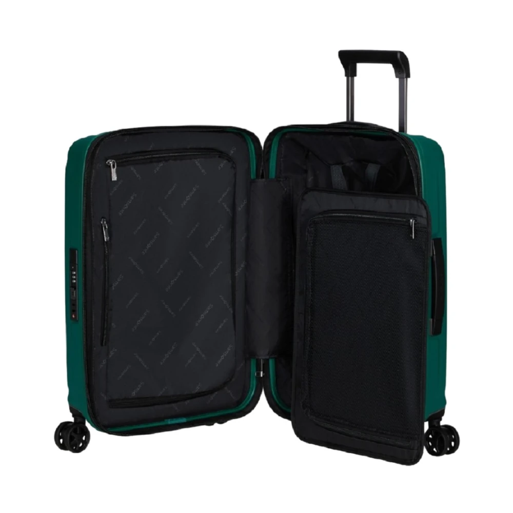 Samsonite Modern Vierkant Design Trolley met USB Green Unisex