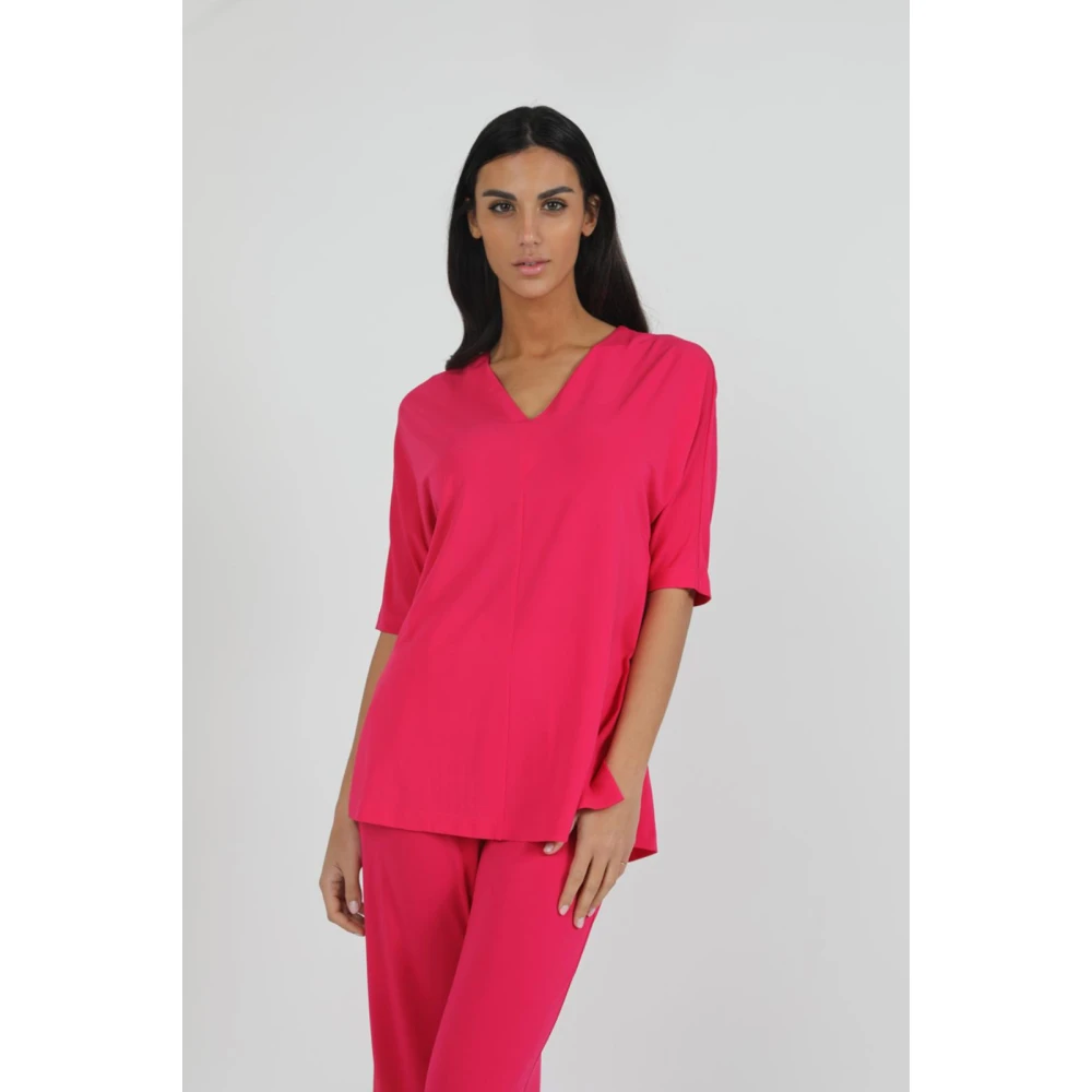 Max Mara V-Hals Locarno Tuniek Pink Dames