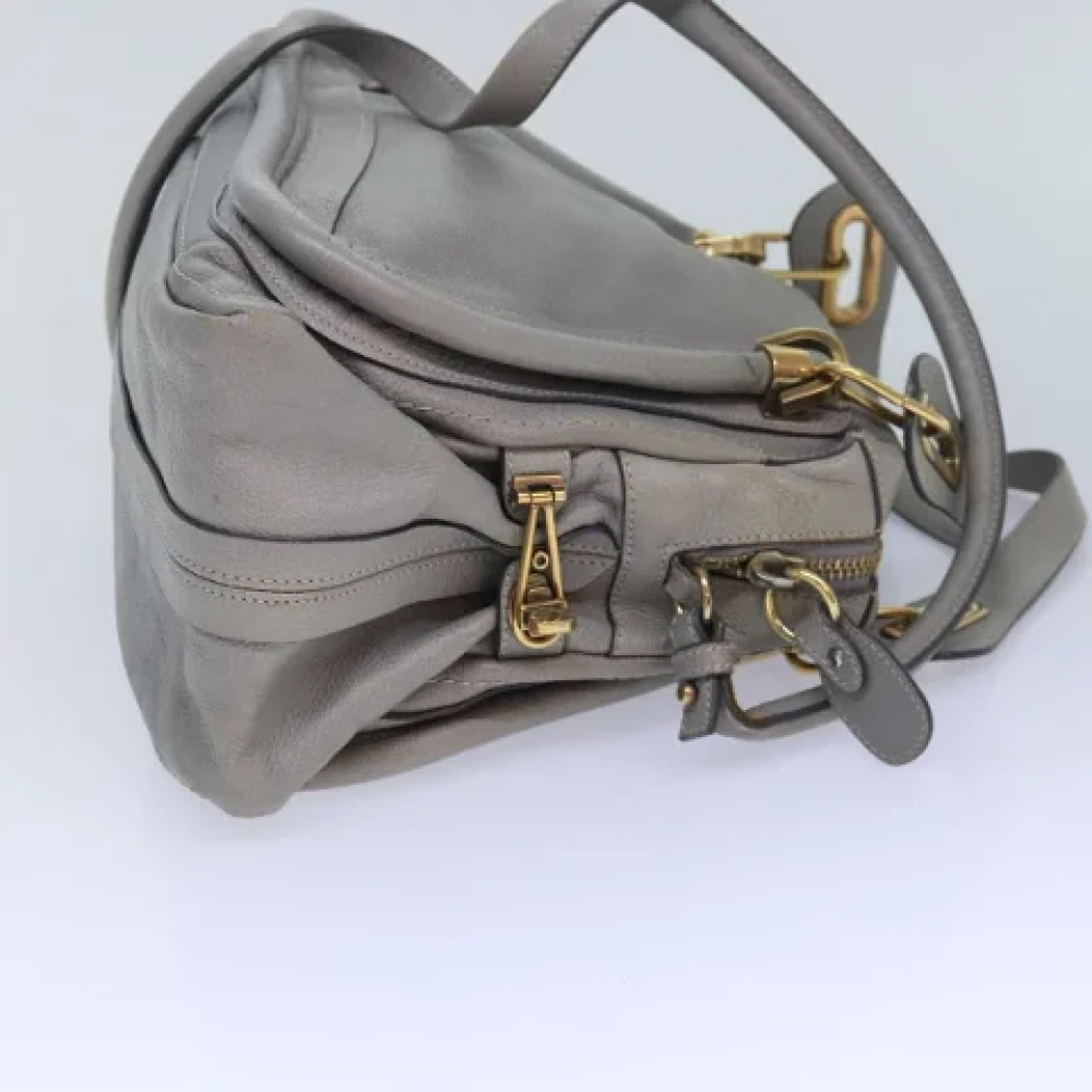 Chloé Pre-owned Leather handbags Gray Dames
