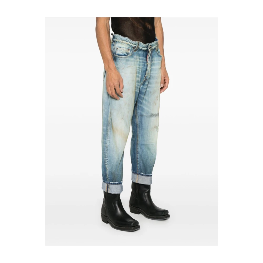 Dsquared2 Blauwe Denim Jeans voor Mannen Blue Heren