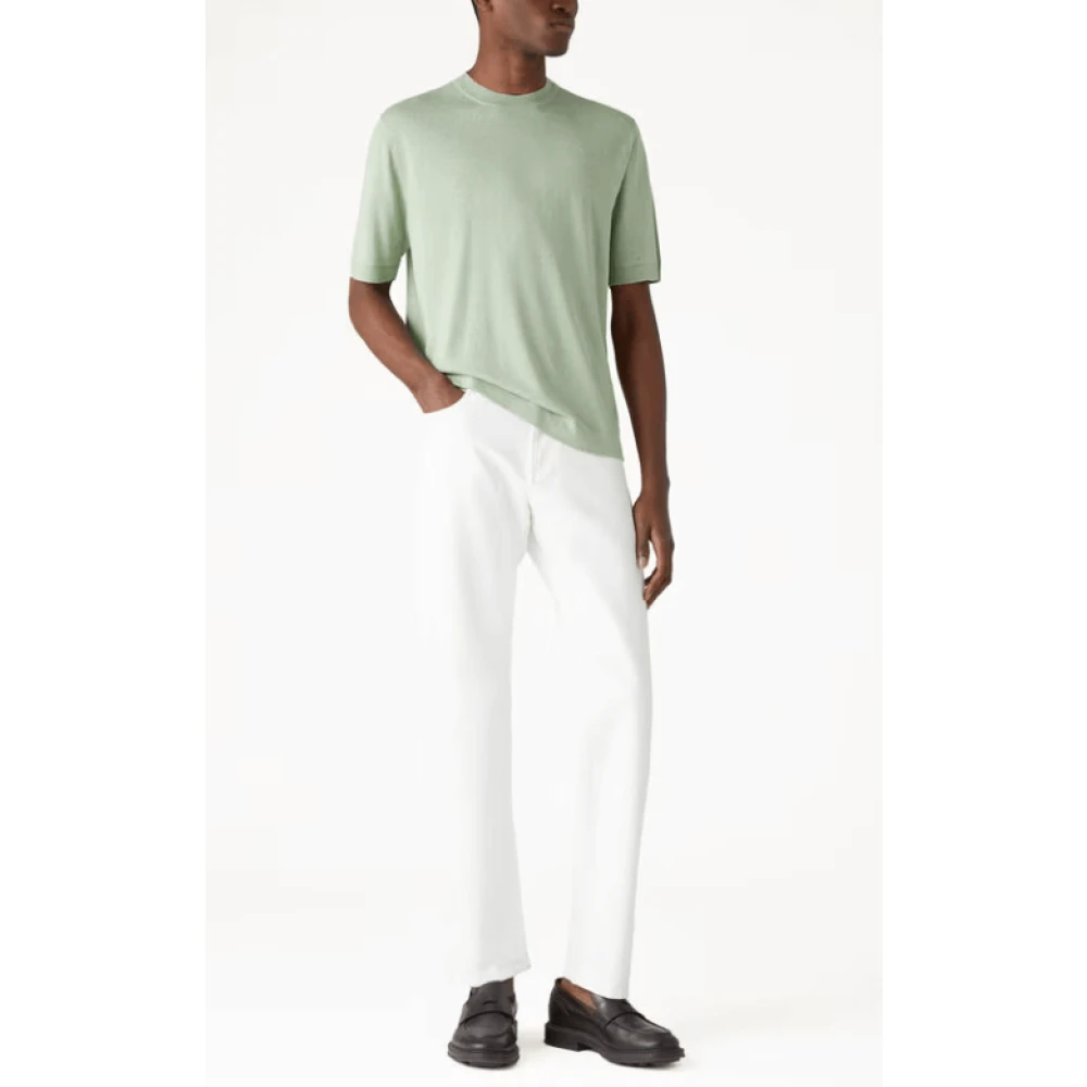 Loro Piana Witte Five-Pocket Broek White Heren