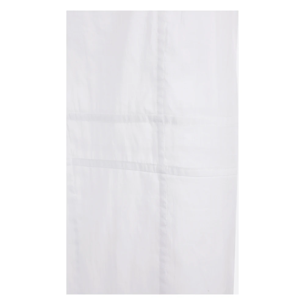 Jil Sander Wijde Pijp Witte Katoenen Broek White Dames
