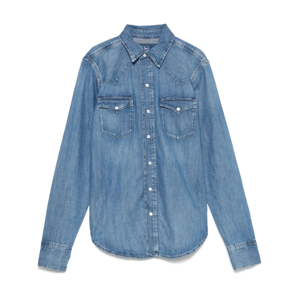 Polo Ralph Lauren Blauwe Overhemd Collectie Blue Dames