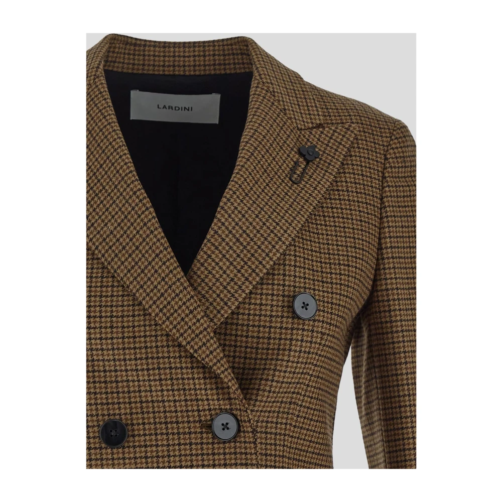 Lardini Wollen double-breasted jas Beige Dames