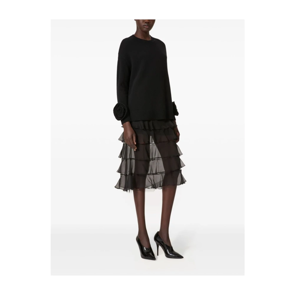 Valentino Garavani Zwarte Sweatshirt Damesmode Aw24 Black Dames