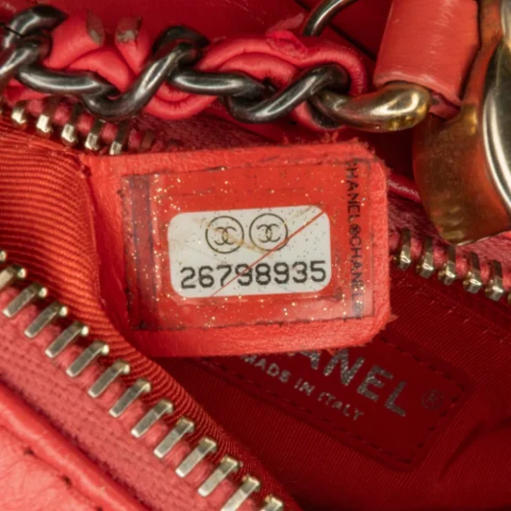 Chanel Vintage Pre-owned Leather crossbody-bags Red Dames