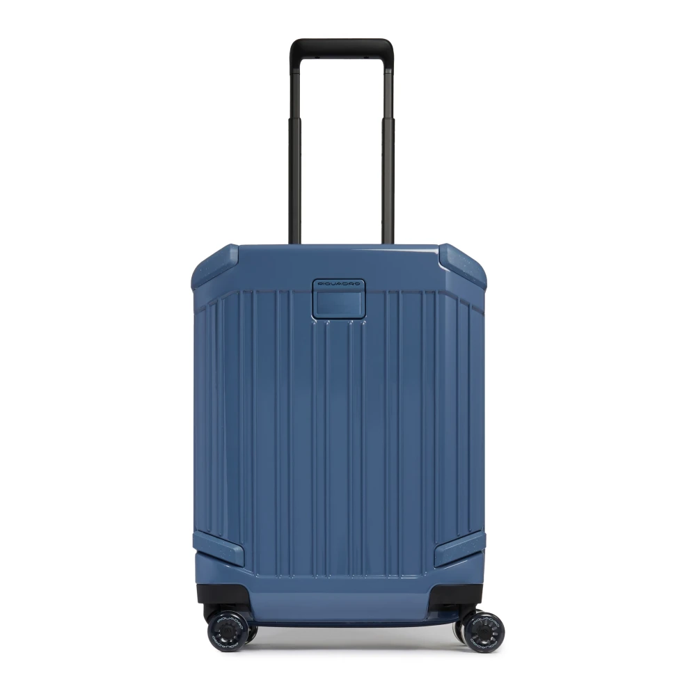 Piquadro Unisex Blue Personalizable 4 Wheel Cabin Suitcase - Cabin Bags - One Size - Suitcases